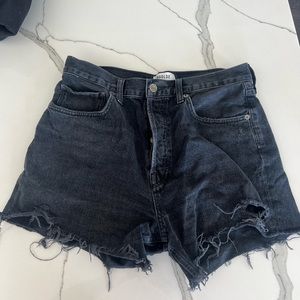 Agolde Black Denim Shorts